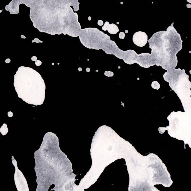 Soyut Beyaz boya doku siyah arka plan üzerine splatters