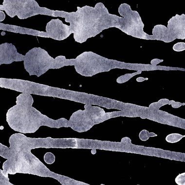 Soyut Beyaz boya doku siyah arka plan üzerine splatters