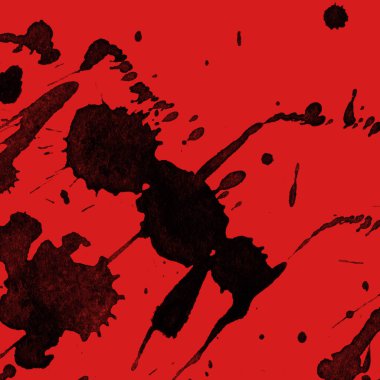 kırmızı arka plan doku soyut siyah boya splatters