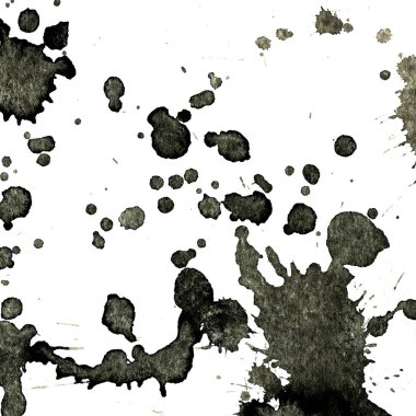 Beyaz arka plan doku soyut siyah boya splatters