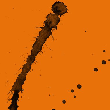 orangebackground doku soyut siyah boya splatters