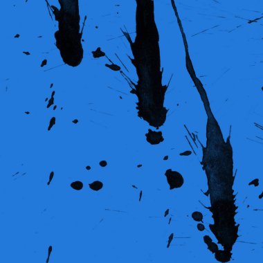 mavi arka plan doku soyut siyah boya splatters