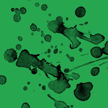 yeşil arka plan doku soyut siyah boya splatters