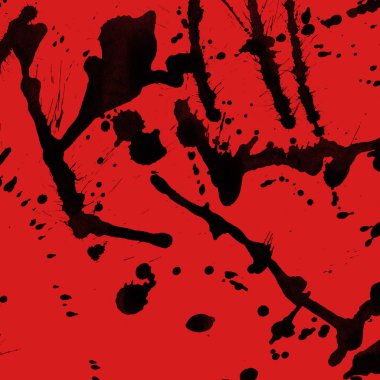 kırmızı arka plan doku soyut siyah boya splatters