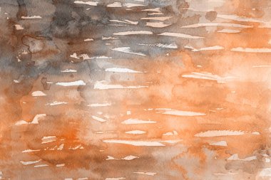 Kağıt arka plan üzerinde turuncu suluboya boya