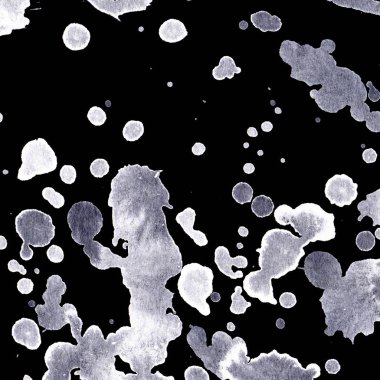 Soyut Beyaz boya doku siyah arka plan üzerine splatters