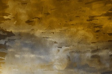 Kağıt arka plan üzerinde altın suluboya boya