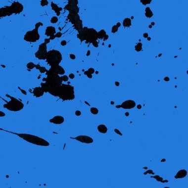 mavi arka plan doku soyut siyah boya splatters