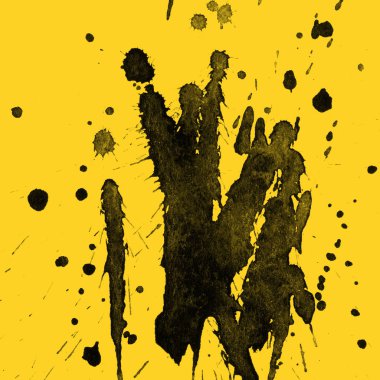 Soyut Beyaz boya doku siyah arka plan üzerine splatters