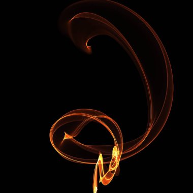 koyu arka plan üzerinde ateşle soyut duvar kağıdı