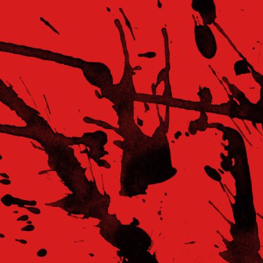 kırmızı arka plan doku soyut siyah boya splatters