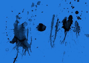 mavi arka plan doku soyut siyah boya splatters