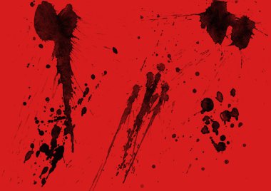 kırmızı arka plan doku soyut siyah boya splatters