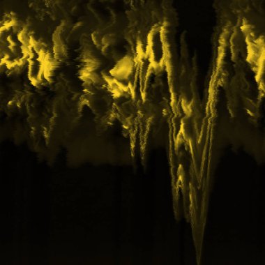 Dijital ekran aksaklık etkisi doku soyut. sarı ve siyah