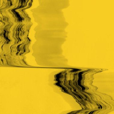 Dijital ekran aksaklık etkisi doku soyut. sarı ve siyah