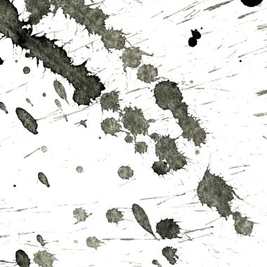 Beyaz arka plan doku soyut siyah boya splatters