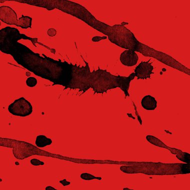kırmızı arka plan doku soyut siyah boya splatters