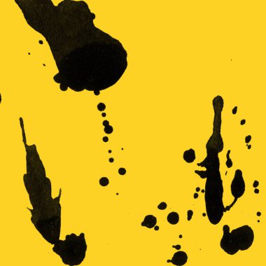 sarı arka plan doku soyut siyah boya splatters