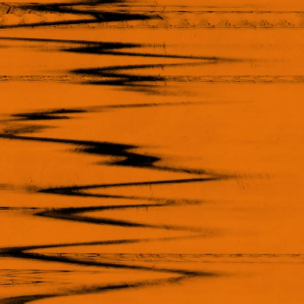 Abstraktní Digitální Obrazovka Závada Efekt Textury Oranžová Černá — Stock fotografie