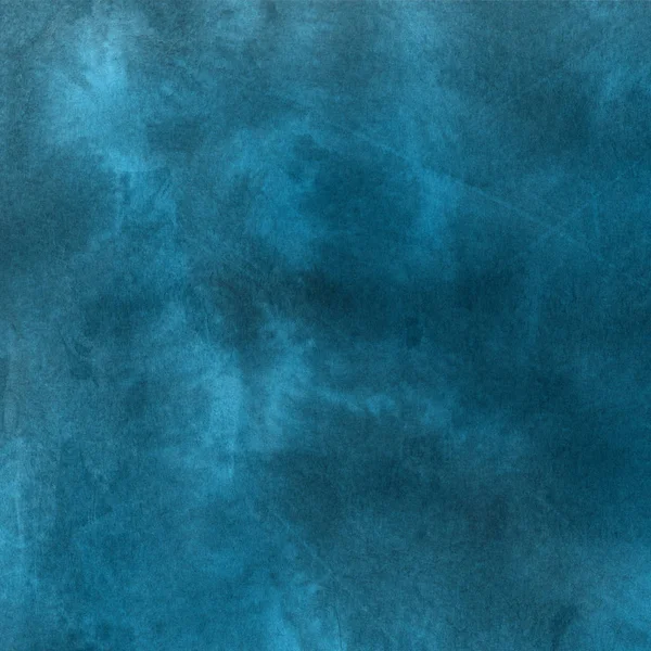 Tmavě Modré Pozadí Akvarel Malování Texturou — Stock fotografie