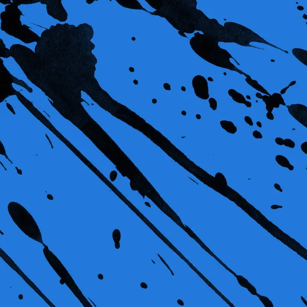 mavi arka plan doku soyut siyah boya splatters