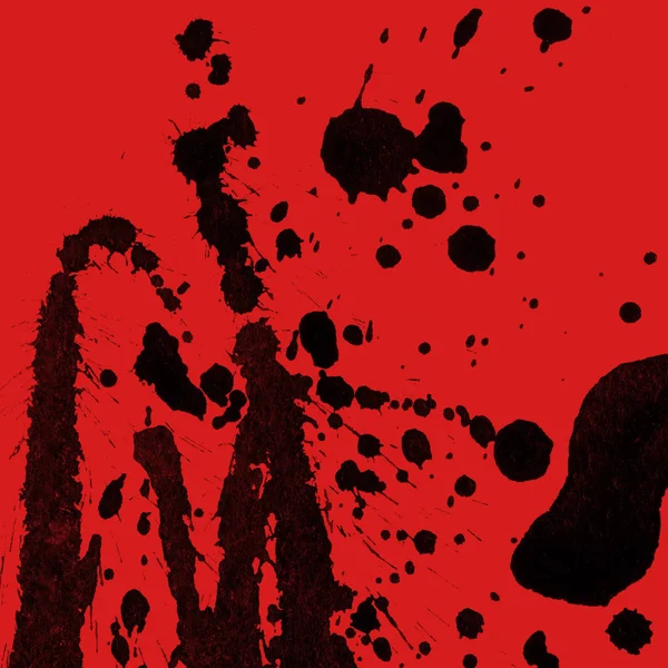 kırmızı arka plan doku soyut siyah boya splatters