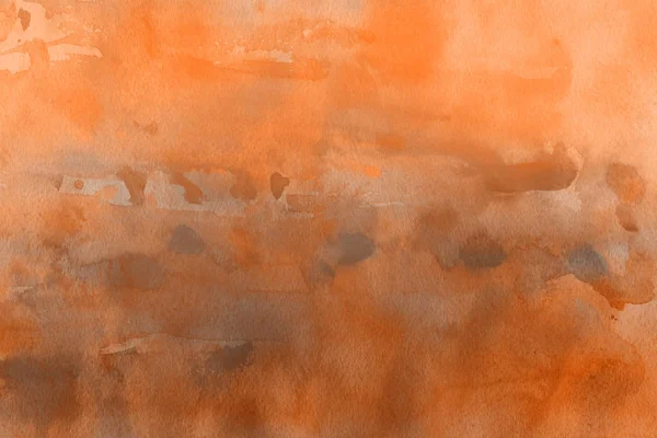 Orange Akvarell Färg Papper Abstrakt Bakgrund — Stockfoto