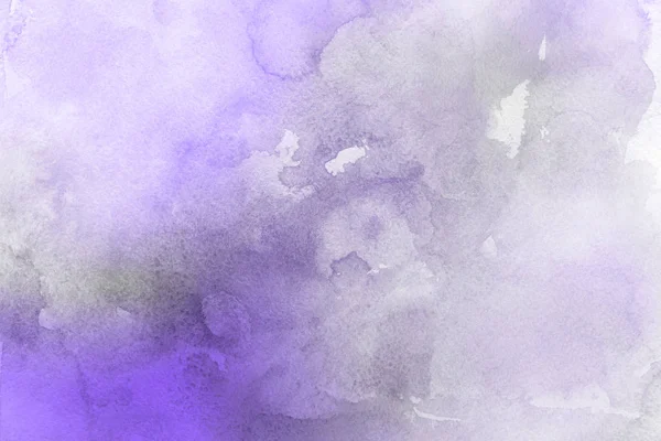 Peinture Aquarelle Violette Sur Papier Fond Abstrait — Photo