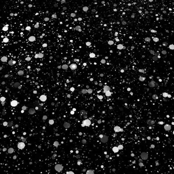 Abstract Wallpaper Falling Snow Black Background — Stock Photo, Image