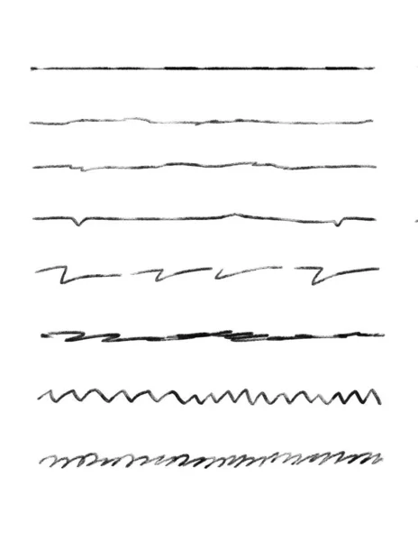 Μαύρα Διακοσμητικά Σύνορα Γραμμές Λευκό Φόντο — Φωτογραφία Αρχείου