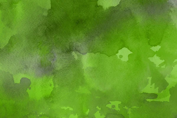 Grön Akvarell Färg Papper Abstrakt Bakgrund — Stockfoto