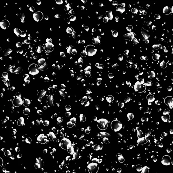 abstract wallpaper with soap bubbles on dark background