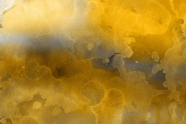 Kağıt arka plan üzerinde altın suluboya boya