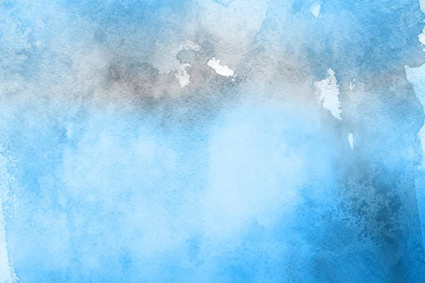 Acuarela Azul Pintura Sobre Fondo Abstracto Papel — Foto de Stock