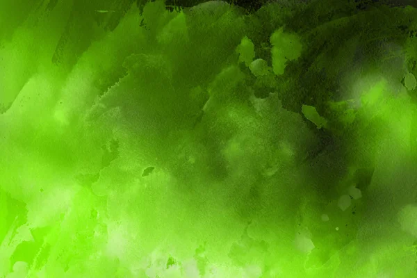 Zielony Farba Akwarela Papierze Streszczenie Tło — Zdjęcie stockowe