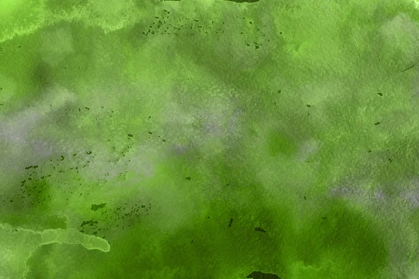 Grüne Aquarellfarbe Auf Papier Abstrakten Hintergrund — Stockfoto