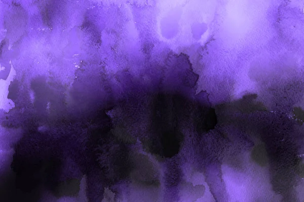 Peinture Aquarelle Violette Sur Papier Fond Abstrait — Photo