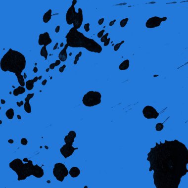 mavi arka plan doku soyut siyah boya splatters