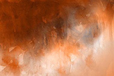 Kağıt arka plan üzerinde turuncu suluboya boya