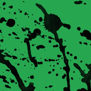 yeşil arka plan doku soyut siyah boya splatters