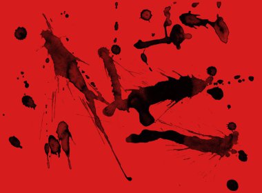 kırmızı arka plan doku soyut siyah boya splatters