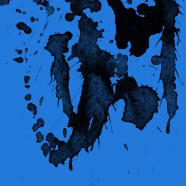 mavi arka plan doku soyut siyah boya splatters