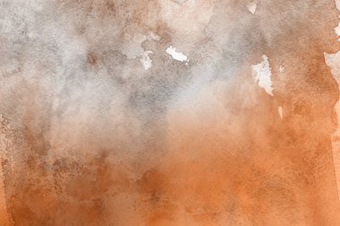 Kağıt arka plan üzerinde turuncu suluboya boya