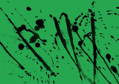 yeşil arka plan doku soyut siyah boya splatters