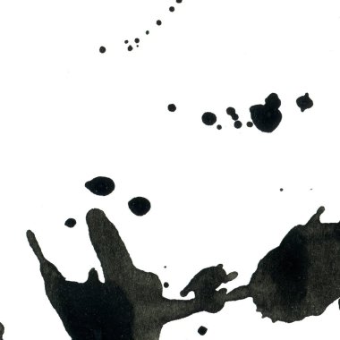 Beyaz arka plan doku soyut siyah boya splatters