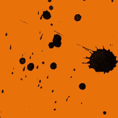 orangebackground doku soyut siyah boya splatters