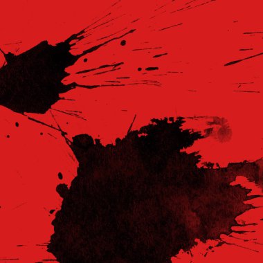 kırmızı arka plan doku soyut siyah boya splatters
