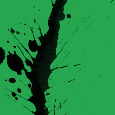 yeşil arka plan doku soyut siyah boya splatters