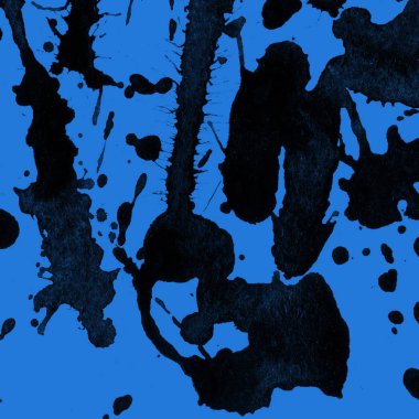 mavi arka plan doku soyut siyah boya splatters