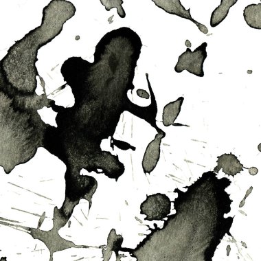 Beyaz arka plan doku soyut siyah boya splatters